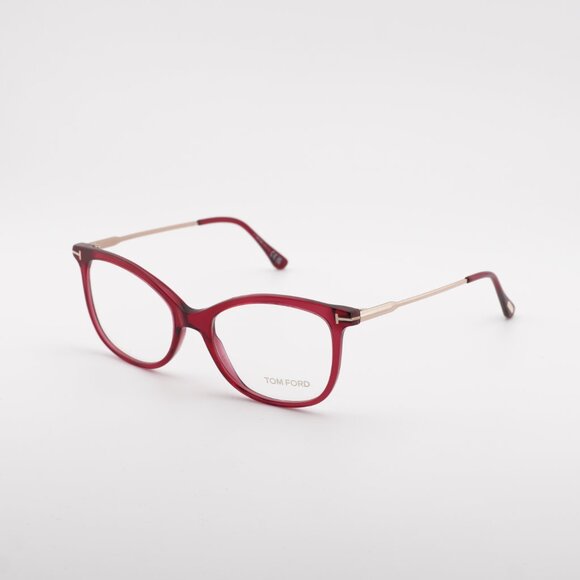 Tom Ford FT5510 081 Eyeglasses Transparent Violet/Gold 52mm Cat Eye Frame - Picture 9 of 12
